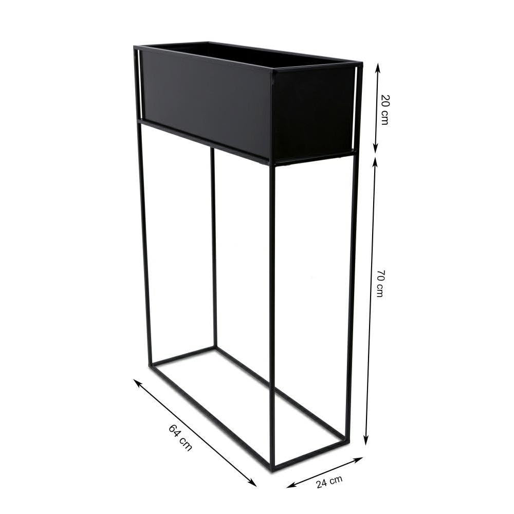 Kwietnik stojący skrzynia czarna 90 cm LOFT