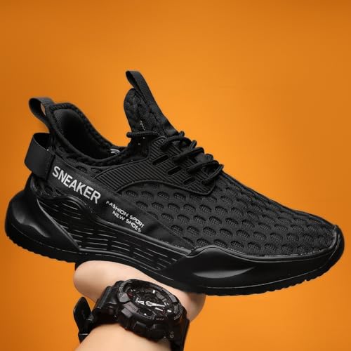 Men's Breathable mesh Sports Shoes - EVA Insole and Sole, lace-up Casual Pure Color, Suitable for Outdoor Hiking and Traveling4