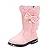 Chaussures pour enfant fille - Bottines thermiques - Bottes de princesse - En velours - Antidérapantes - Doublées - Chaudes, Rose, 32 cm