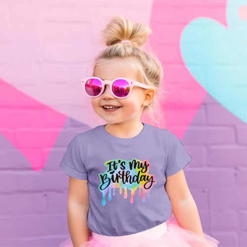 Image of It's My Birthday Girl Shirt 4th 5th 6th 7th 8th 9th 10th 11th 12th Graphic Tee for Kids Party Cute Girls Tshirts Tees