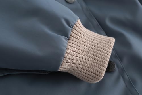 Kids Water Resistant Jacket Girls Fleece Lined Raincoat Windbreaker Boys Hooded Jacket4