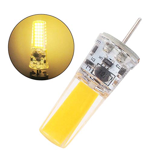 Grv G5.3 Cob 2508 4W Ac12V Dc12~24V Gx5.3 Bi Pin Base Cabinet Led Silicone Light Crystal 35W Halogen Track Bulb Replacement Warm White Pack Of 6 #TOP1