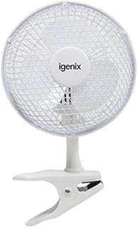 Igenix df0006 Ventilador portátil clip de 2 velocidades 15 W, color blanco