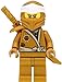Produktbild LEGO Ninjago Minifigur Zane (Goldener Ninja) mit Schulterrüstung und Schwertern