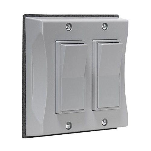 Hubbell 5127-0 2-Gang Weatherproof Cover, Vertical, Decorator, Gray, Shrink by BELL - Used condition - US$13.40