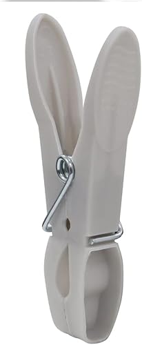 Miniatura 2 de 36 pinzas de plástico para colgar con cesta transparente y gancho, aguamarina, gris, blanco, talla única, (19-290)