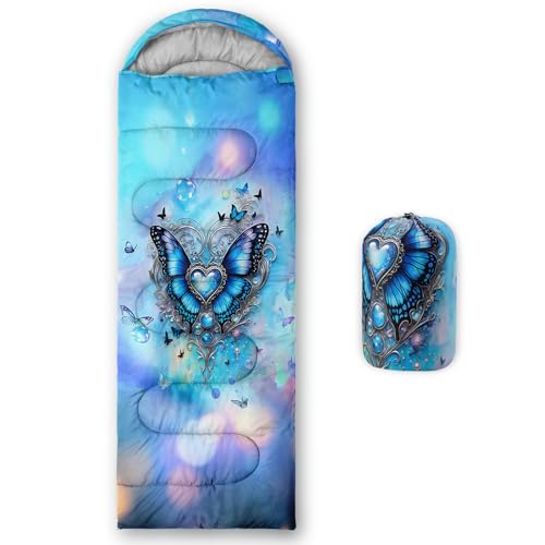 Image of QOOMO Ball Flower Camping Sleeping Bags,3 Season Warm & Cool Weather,Lightweight,Waterproof Sleeping Bags for Adults & Kids,Traveling,and Outdoors,Camping Gear Equipment