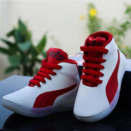 Image of LED Light Casual Trendy Sneakers, Unisex Lace Up Sports Summer Shoes