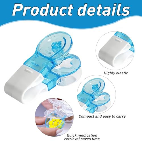 2 Stück Tablettenausdrücker,Tablettenteiler für Alle Tabletten,Pillenschneider,Pill Cutter,Tablettenausdrückhilfe,Pillenschlucker,Schluckhilfe,Klein Tragbare Pillendose,Werkzeug für Altere Menschen