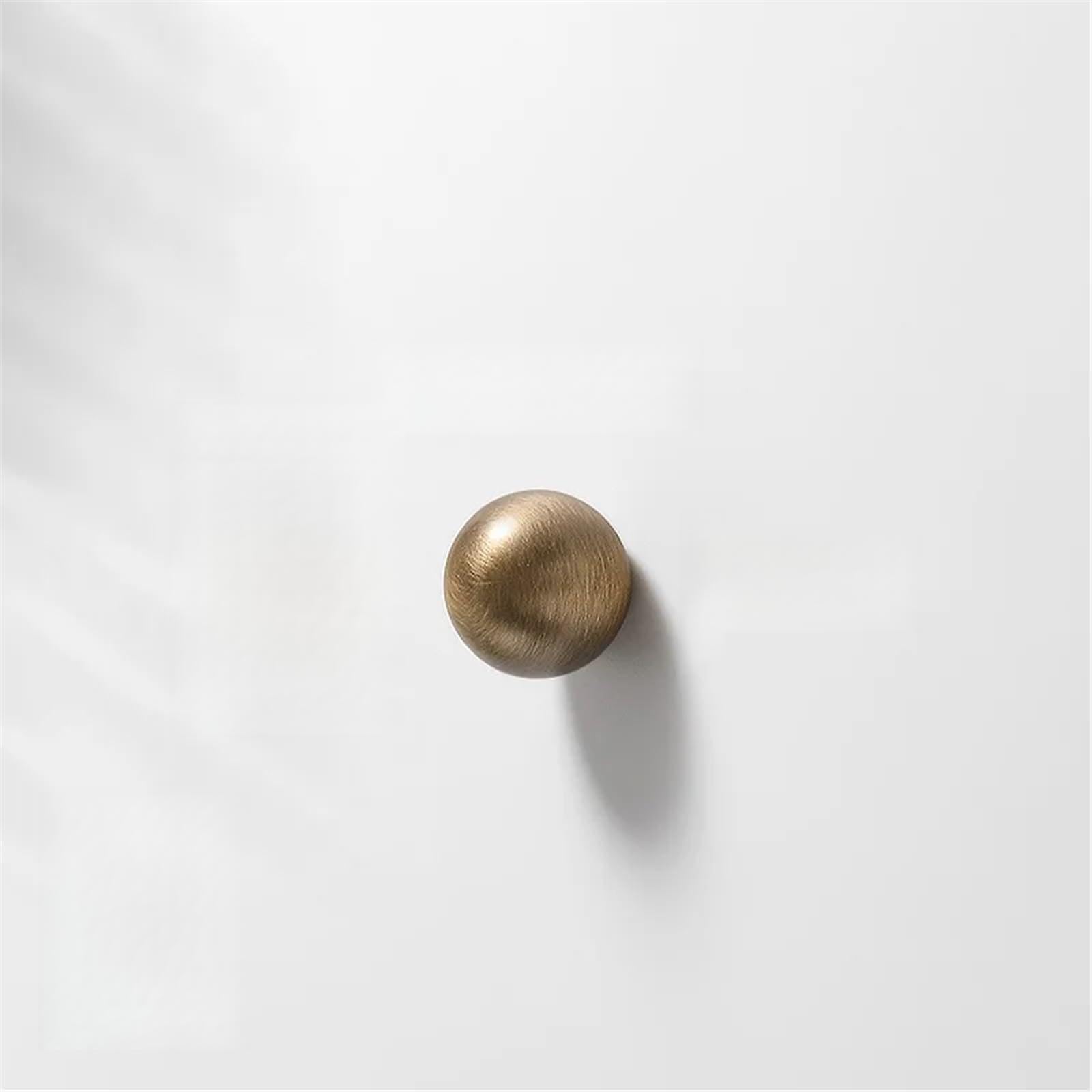 Kdhcvkz Ht7491-20Mm-Single 1Pcs Brass Cabinet Handle–Antique Kitchen Wardrobe Pulls Round Single-Hole Drawe And Shoe Rack Knob(Ht7491-20Mm-Single)