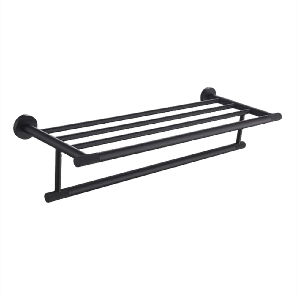 Barre porte-serviettes et accessoires de salle de bain noir mat design