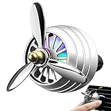 Kopexis 車用芳香剤 プロペラディフューザー クリップ式 除菌 消臭 エアコン取り付け型 自動 回転 プロペラ 出口 香り LEDライト付き 車 アクセサリ