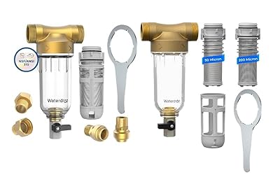 Waterdrop WD-RPFK 40-50 Micron Spin Down Sediment Filter with 50/200 Micron Spin Down Sediment Filter, Bundle