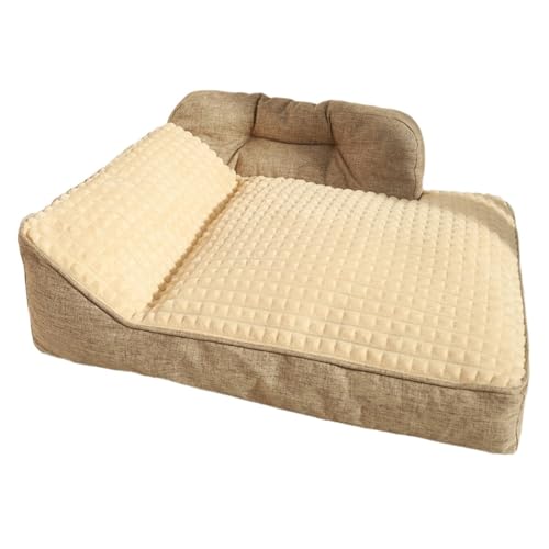 Diexgiy 犬小屋 四季通用 大型犬用 犬用寝袋 冬用 犬用ベッド 犬用マット 寝袋 犬用ベッド 犬用ソファー クッション (ベージュ,2XL:120*90*25CM)