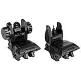 Polymer Flip up Backup Sight Front and Rear Sight 20mm Rail (Black)