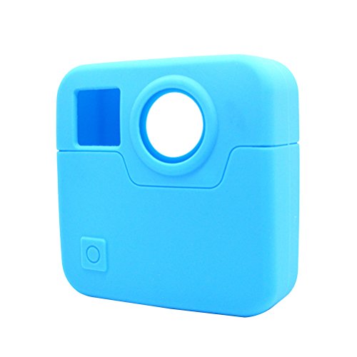 LEDMOMO Silicone Protective Housing Cover Case Full Body Protective Cover Skin for GoPro Fusion Action Camera (Blue)