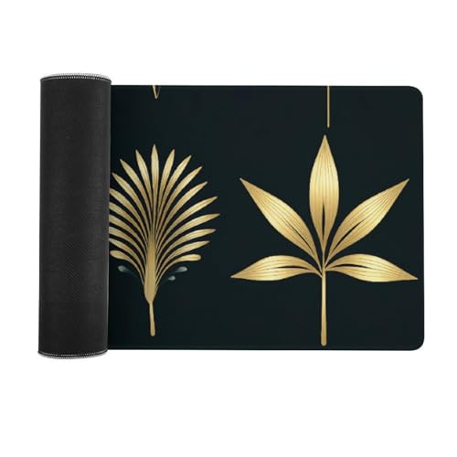 Tapis de souris de jeu grand format design doré pour la maison - 3