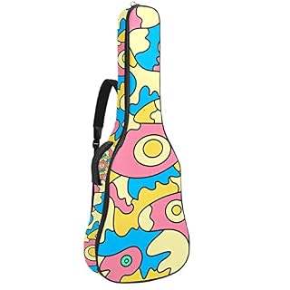 Étui de protection rembourré pour guitare acoustique et classique Motif moderne abstrait, Multicolore 01., 42.9×16.9×4.7… - Les Beatles, Paul McCartney, John Lennon, RIngo Starr, George Harrison