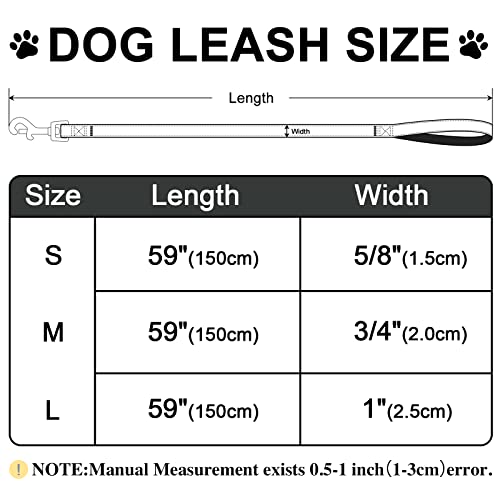Image of Dog Leash Floral with Soft Comfy Cotton Handle，Girl Pet for Small Medium Large Dogs Cats Daily Walking（Daisy Flowers，S）