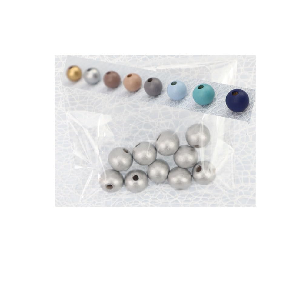 Amazon.co.jp: ウッドビーズ （単色 10個入り）直径約12mm 穴約3.5
