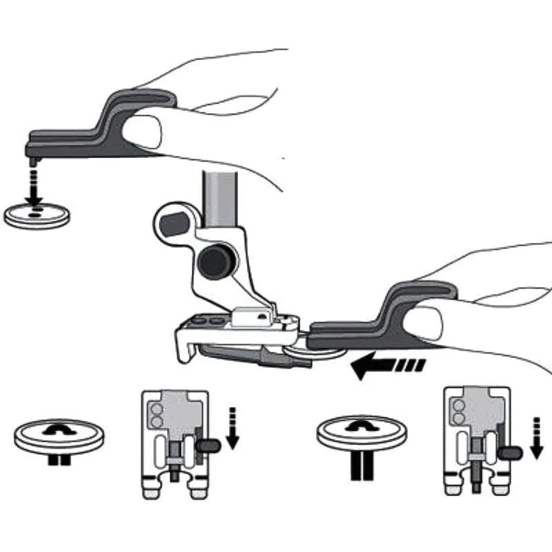Prensatelas Button Foot con herramienta para Husqvarna Viking miniatura 5