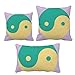 DIYthinker Yin-Yang Taichi - Set di cuscini in porcellana con inserto per cuscino, idea regalo