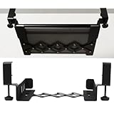 LUKETURE Under Desk Laptop Mount, No Drill Under Desk Shelf Holder, Steel Laptop Holder with Anti-Scratch Pads, Computer Storage Tray for Mac mini, MacBook, Keyboard