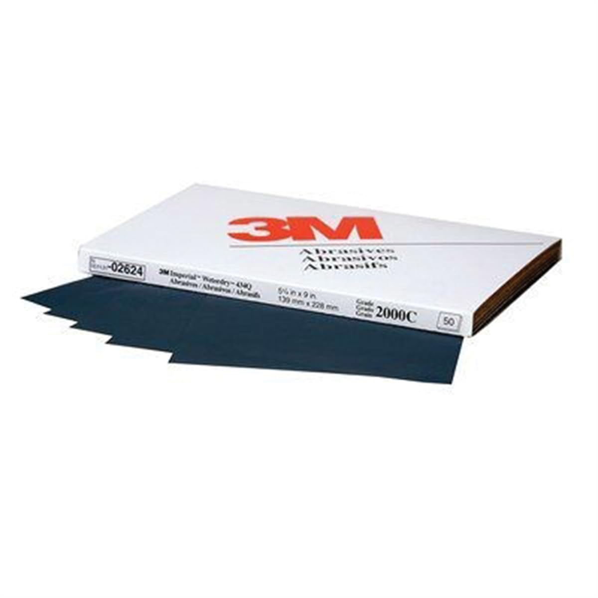 3M 02624 Imperial Wetordry 5-1/2" x 9" 2000C Grit Sheet