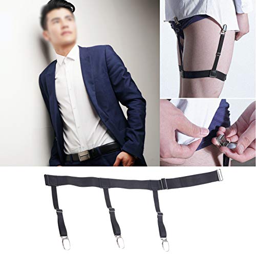 Image of Kare & Kind Adjustable Shirt Stays - Elastic Garter Uniform Holder with Non-Slip Metal Clamps - For Men and Women - Shirts, Police, Military Uniform - Comfortable for Daily Use