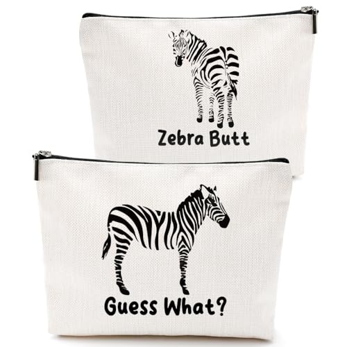 VICBOU Funny Zebras Makeup Bag Zebra Gifts for Women Zebra Supplies Accessories Cute Cosmetic Bag for Girls Daughter Animal Zebras Lovers Sister Best Friends Christmas Mothers Day Birthday Gifts