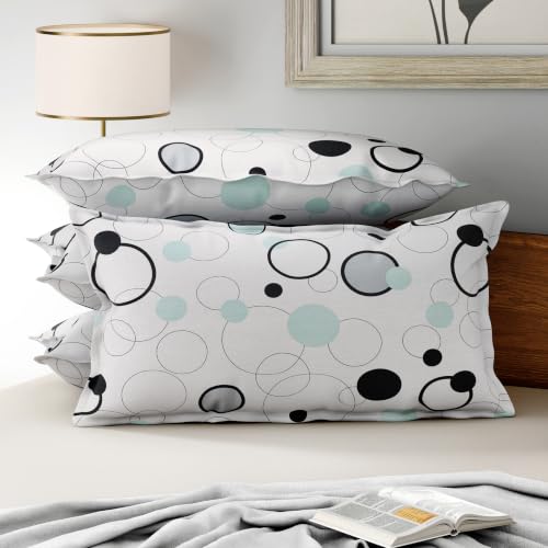 Image of Wakefit 100% Cotton Pillow Cover Set of 4 | 200 TC Soft & Breathable Pillow Cases | King Size 19 x 36 Inch | Skin Friendly, Durable & Gentle Machine Washable | White