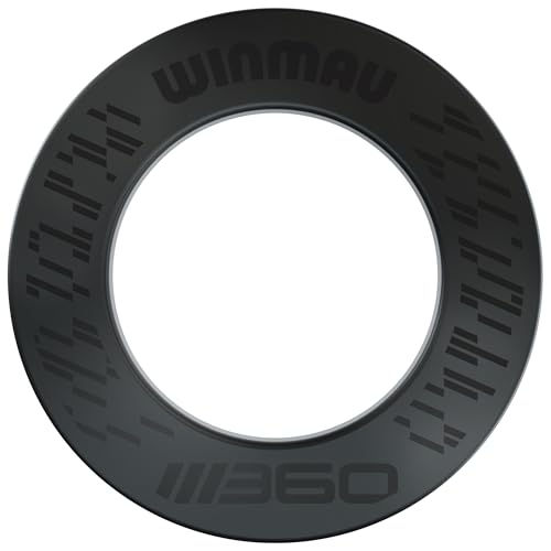 WINMAU PDC Dartboard Surround Ring - Wall Protector for Bristle Dartboards - High-Density Foam Backboard, Tool-Free Setup - Fits Blade 5, Blade 6 & Standard Boards - Black
