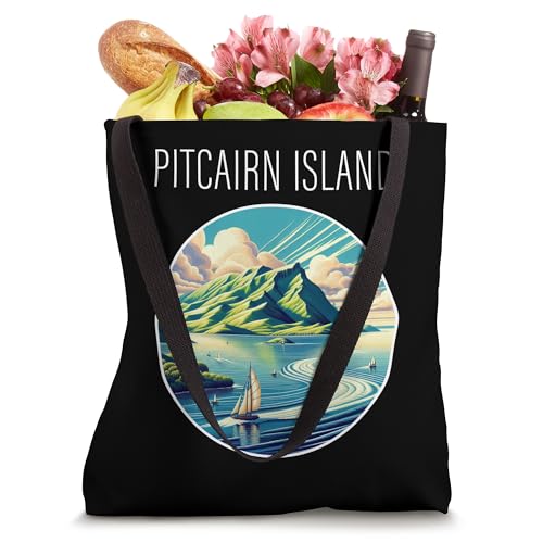 Bolso tipo tote con diseño Art Deco de los paisajes de las Islas Pitcairn miniatura 4