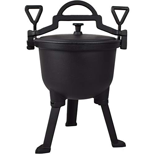 KAWMET Cast Iron Dutch Oven with Legs 8 Litres