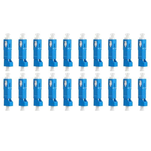 Image of Moocci 20 Pcs SC to LC Adapter - Single Mode 9 /125um SC /UPC Male to LC /UPC Female Hybrid Optical Fiber Adapter Connector - Tool for Visual Fault Locator, Power Meter, Digital Communication