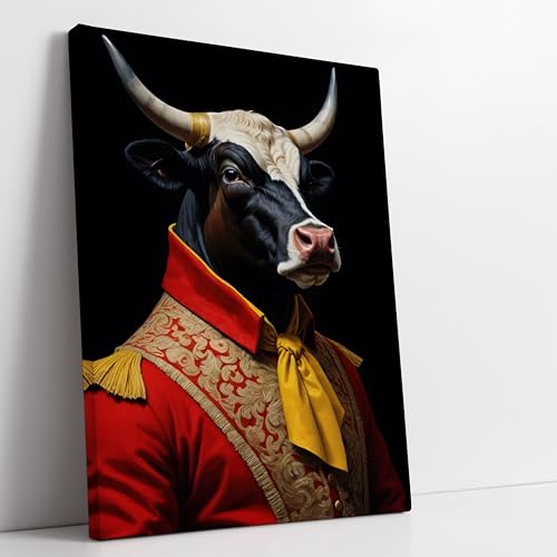 Taureau noble affiche sur toile 70x100cm pour habiller un mur vide