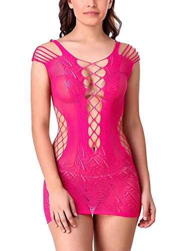 Lingerie rose en polyamide et spandex de taille unique
