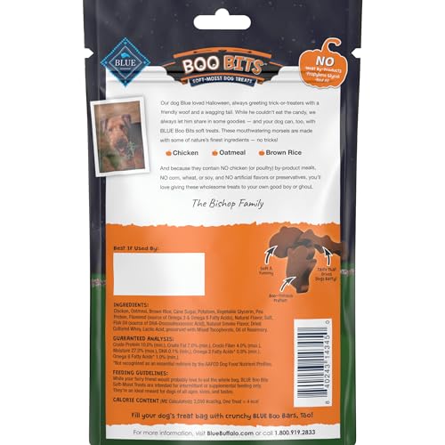 Blue Buffalo Boo Bits Soft & Chewy Halloween Dog Treats, Tasty Chicken Recipe, 4.5-oz Bag (Pack of 4) - image 2