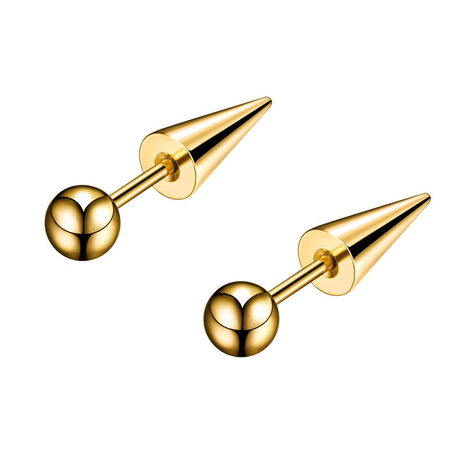 See full amazon price history chart for El Regalo 1 Pair Surgical Stainless Steel Spike Unisex Stud Earrings- Septum Lip Rings Cartilage Tragus Helix Piercing for Women Men (Gold) El Regalo 1 Pair Surgical Stainless Steel Spike Unisex Stud Earrings- Septum Lip Rings Cartilage Tragus Helix Piercing for Women Men (Gold) (B0CZJK7KWR) Amazon Price History, Amazon Price Tracker