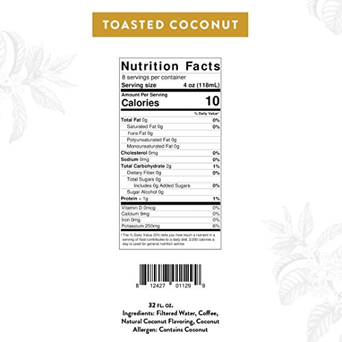 Kohana Coffee Cold Brew Coffee Concentrate, Toasted Coconut, 32 ounce, Makes 16 drinks