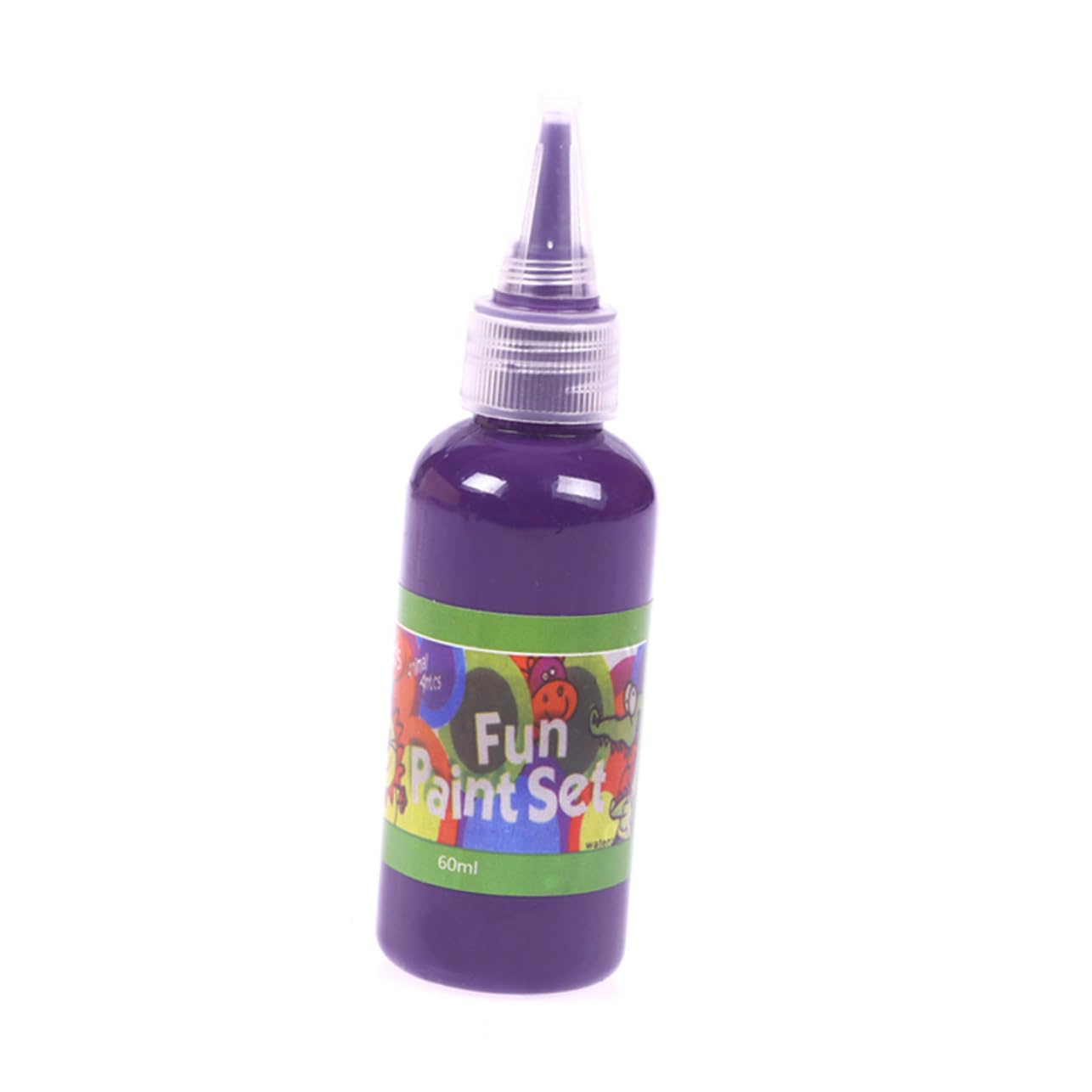 NUOBESTY 12 Colores 60ml Conjunto De Pintura De Kit De Manualidades Boquilla Para Dibujar y Pintar Dedos