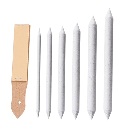 Veemoon 15Pcs Blending Stump Set with Sandpaper Pointer and Pencil Sharpener Sketch Drawing Tools for Artists Dark Grey Bag Enhance Texture and Color Blending