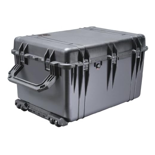 PELI 1660 Maleta estanca Grande con Ruedas para Transporte de Equipos electrónicos, ópticos y fotográficos, IP67 Resistente al Agua, 160L de Capacidad, Fabricada en Alemania, sin Espuma, Color Negro