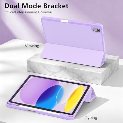 Image of RAYMCRAFT for iPad (A16) 11th Generation Case 11 Inch 2025, for iPad 10th Generation Case 10.9 Inch 2022, Slim Stand Protective Cover with Pencil Holder, Purple