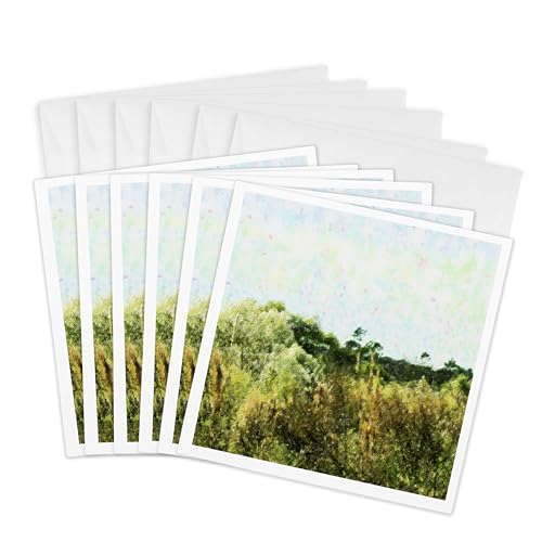 Cartes de vœux champ rural 3dRose pour accompagner vos cadeaux de fin d'année
