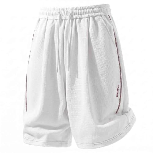 Short de sport baggy en maille gaufrée haut de gamme homme