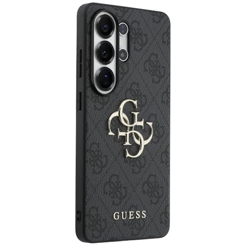 Image of CG MOBILE Guess [Official Licensed], Protective Case Designed for Galaxy S26 Ultra (2026) | 4G PU Case with Big 4G Metal Logo & Classic Logo - Black