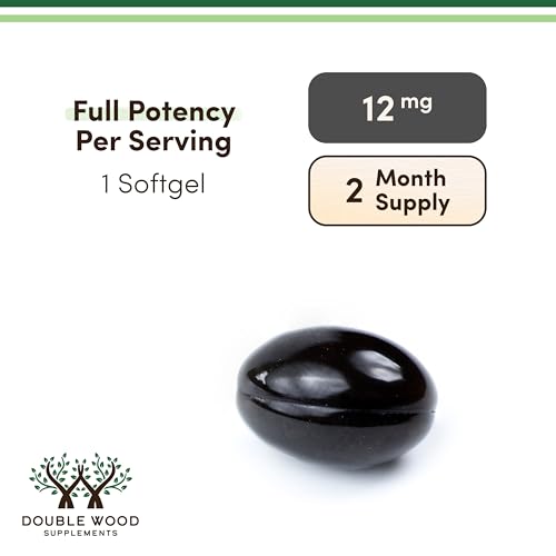 Image of Astaxanthin - Triple Strength 12mg (Only Patented Astaxanthin (Astrareal) with 70+ Human Clinical Trials) Grown, Harvested, and Made in The USA (Astaxantina) by Double Wood
