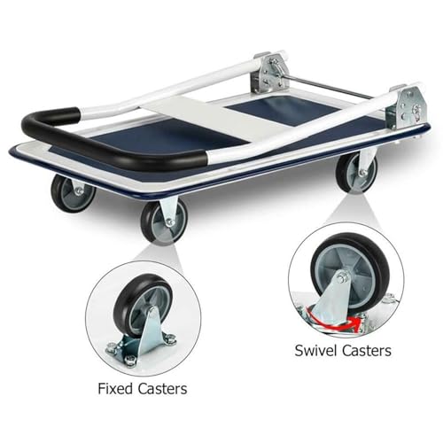 Carretilla de mano plegable con ruedas y capacidad 330 lb miniatura 2