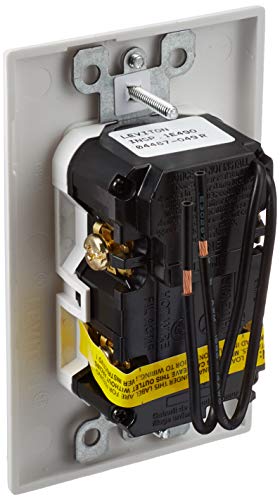 Leviton Afsw1-W Smartlockpro Outlet Branch Circuit (Obc) Combination Arc-Fault Circuit Interrupter With Switch, Wallplate Included, 15-Amp, 120-Volt, White #TOP2